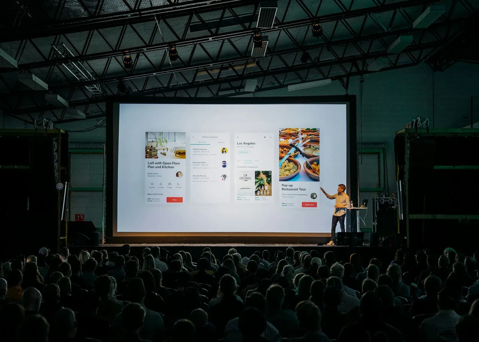 Conference stage at a travel industry event